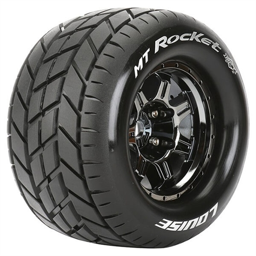 LOUISE RC MT-ROCKET 1/8 SPORT 0" OFFSET HEX 17MM BLACK E-R